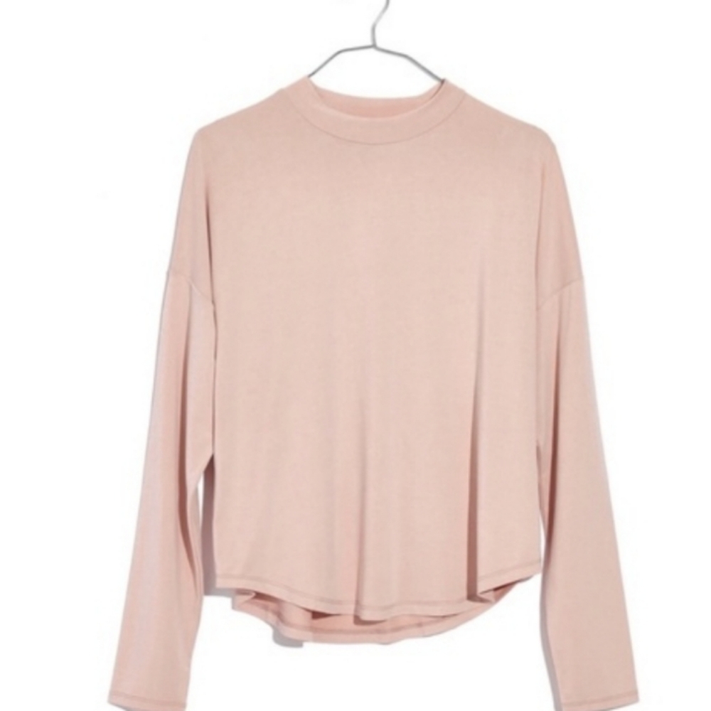 Madewell sandwashed mockneck shirt